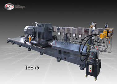 Strand Pelletizing Twin Screw Extruder , PE Pelletizing Machine 75mm Screw Diameter