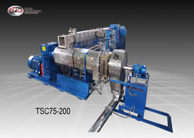 Twin Stage Cable Extrusion Line / Low Speed Cable Manufacturing Machine
